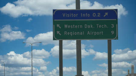 Sign Near Rapid City Regional Airport